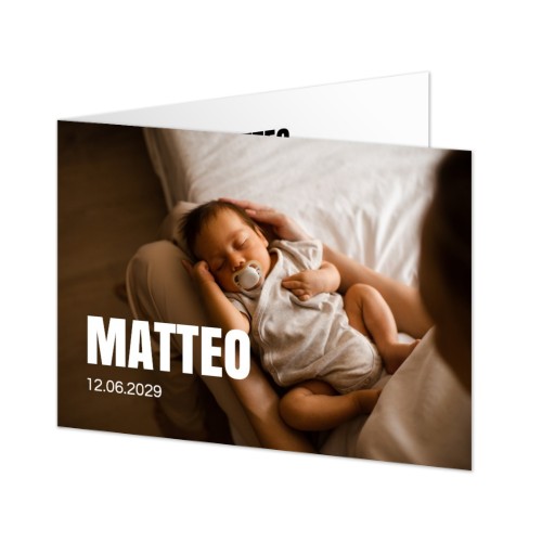 Bold Text Full Photo Birth