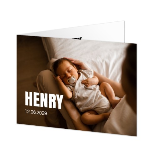 Bold Text Full Photo Birth