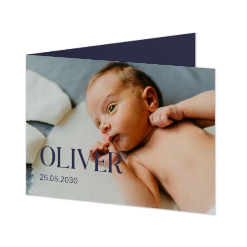 Elegant Text with Full Photo for Birth