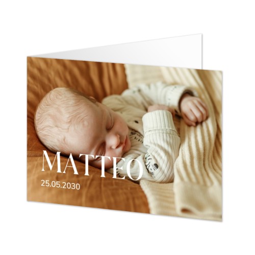 Elegant Text with Full Photo for Birth
