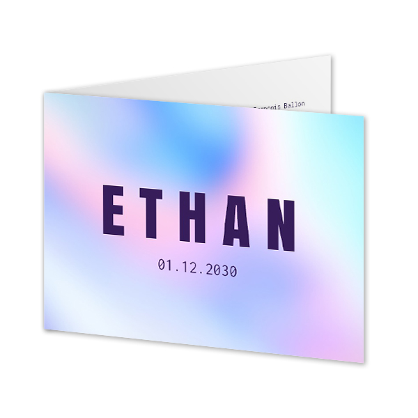 Faire-part rectangulaire 2 volets (14,3 cm x 10 cm)