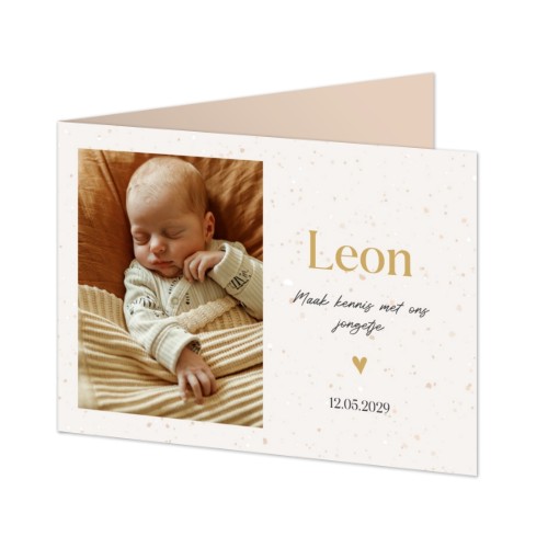 Neutral Terrazzo Heart Birth