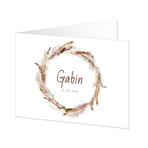 Faire-part rectangulaire 2 volets (14,3 cm x 10 cm)