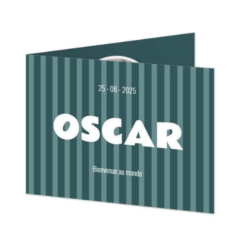 Faire-part rectangulaire 2 volets (14,3 cm x 10 cm)