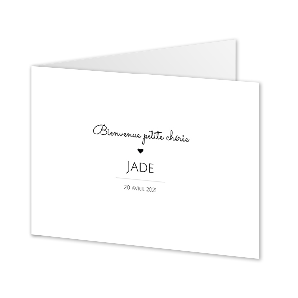 Faire-part rectangulaire 2 volets (14,3 cm x 10 cm)