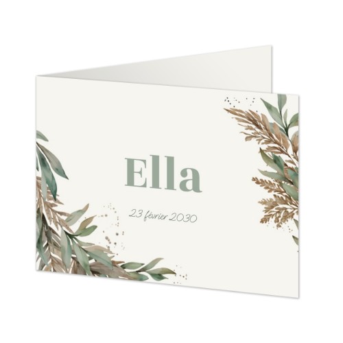 Faire-part rectangulaire 2 volets (14,3 cm x 10 cm)