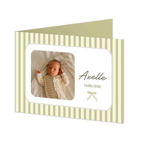 Faire-part rectangulaire 2 volets (14,3 cm x 10 cm)