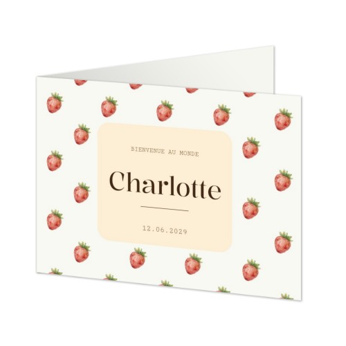 Faire-part rectangulaire 2 volets (14,3 cm x 10 cm)