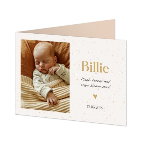 Geboortekaart Gevouwen Standaard (14,3 cm x 10 cm)