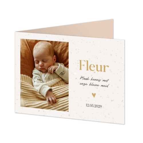 Geboortekaart Gevouwen Standaard (14,3 cm x 10 cm)