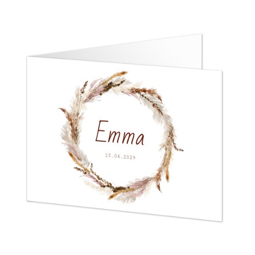 Faire-part rectangulaire 2 volets (14,3 cm x 10 cm)