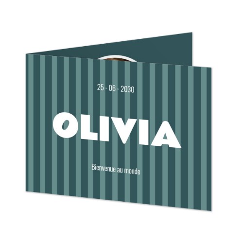 Faire-part rectangulaire 2 volets (14,3 cm x 10 cm)