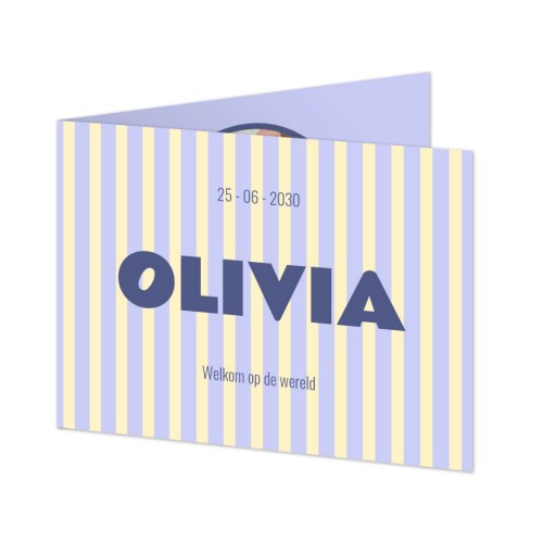 Geboortekaart Gevouwen Standaard (14,3 cm x 10 cm)