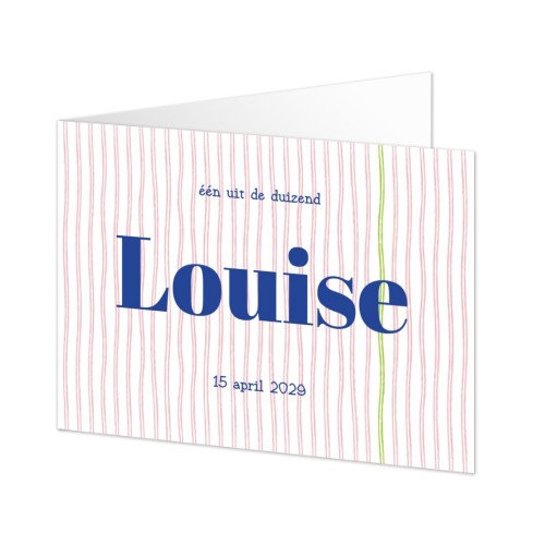 Geboortekaart Gevouwen Standaard (14,3 cm x 10 cm)