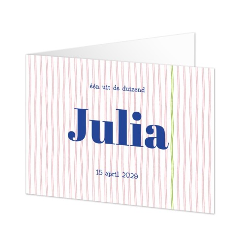 Geboortekaart Gevouwen Standaard (14,3 cm x 10 cm)