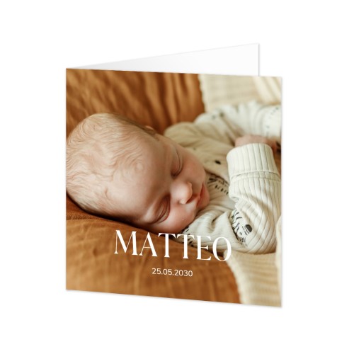 Elegant Text with Full Photo for Birth