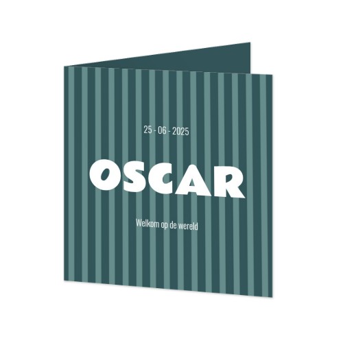 Geboortekaart Gevouwen Vierkant (14,3 cm x 14,3 cm)