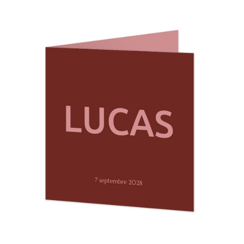 Faire-part carré 2 volets (14,3 cm x 14,3 cm)