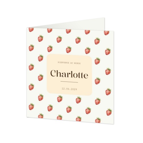 Faire-part carré 2 volets (14,3 cm x 14,3 cm)