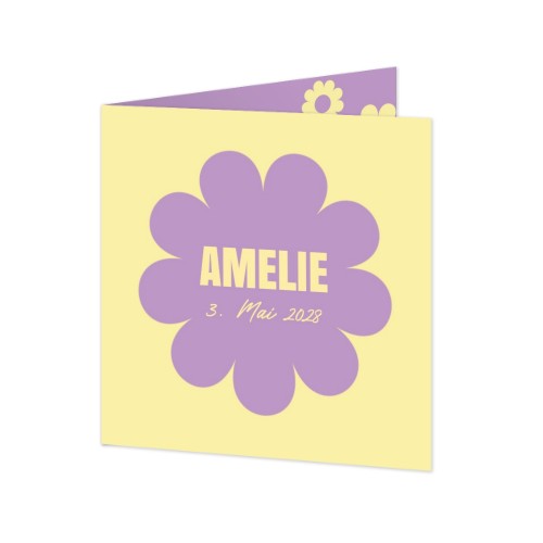 Daisy Shape Birth - Text Only