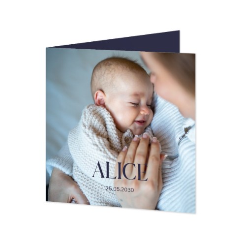 Geburtskarte Falt-Karte Quadratisch (14,3 cm x 14,3 cm)