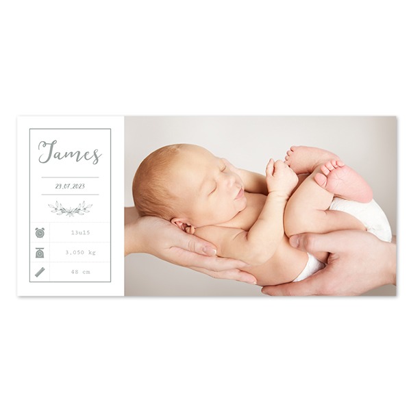 Geboortekaart Panorama Liggend (9,3 cm x 19,6 cm) Geboortekaart Panorama Liggend (9,3 cm x 19,6 cm)