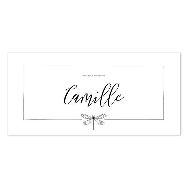 Faire-part panoramique horizontal (9,3 cm x 19,6 cm)