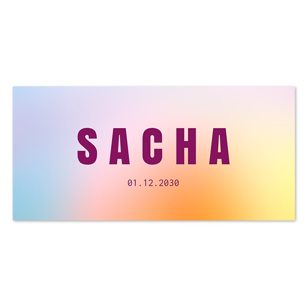 Faire-part panoramique horizontal (9,3 cm x 19,6 cm)