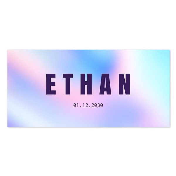 Faire-part panoramique horizontal (9,3 cm x 19,6 cm)