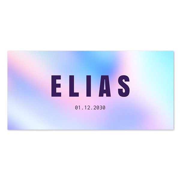 Geboortekaart Panorama Liggend (9,3 cm x 19,6 cm)