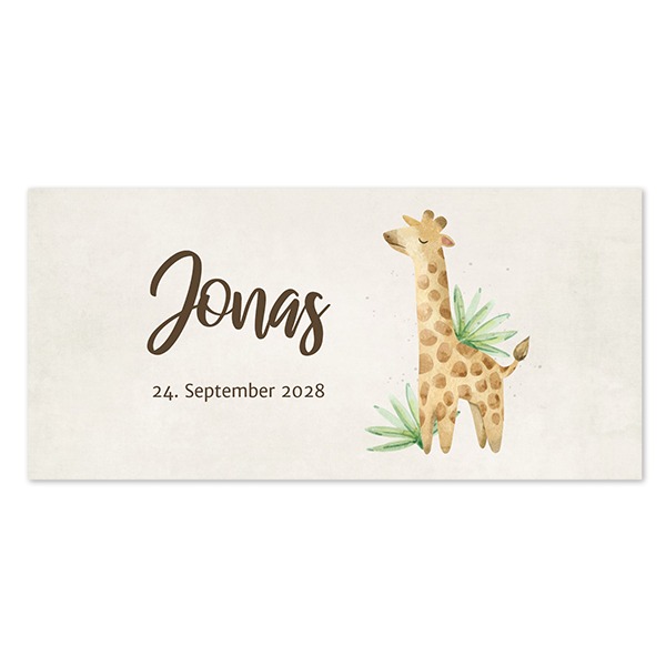 Geburtskarte Panorama Querformat (9,3 cm x 19,6 cm)