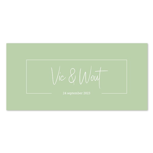 Geboortekaart Panorama Liggend (9,3 cm x 19,6 cm)