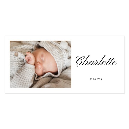 Geburtskarte Panorama Querformat (9,3 cm x 19,6 cm)