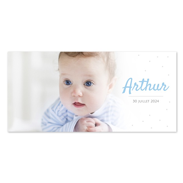 Faire-part panoramique horizontal (9,3 cm x 19,6 cm)