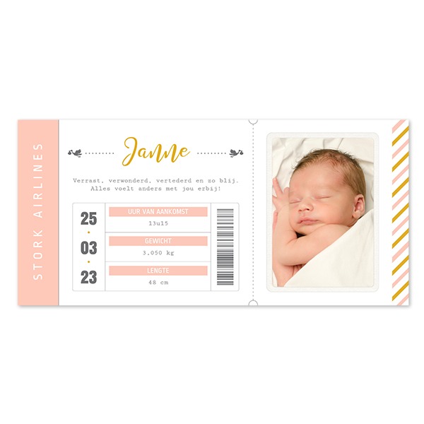 Geboortekaart Panorama Liggend (9,3 cm x 19,6 cm) Geboortekaart Panorama Liggend (9,3 cm x 19,6 cm)