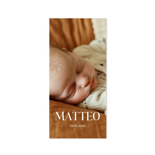 Elegant Text with Full Photo for Birth