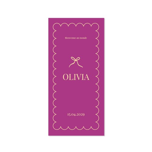 Faire part panoramique vertical (19,6 cm x 9,3 cm)