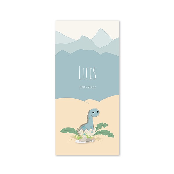 Geburtskarte Panorama Hochformat (9,3 cm x 19,6 cm)