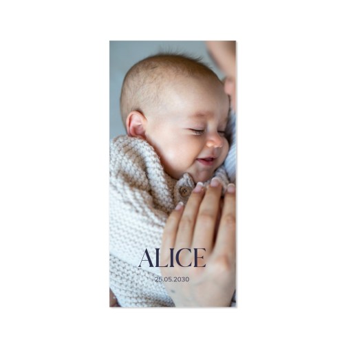 Faire part panoramique vertical (19,6 cm x 9,3 cm)