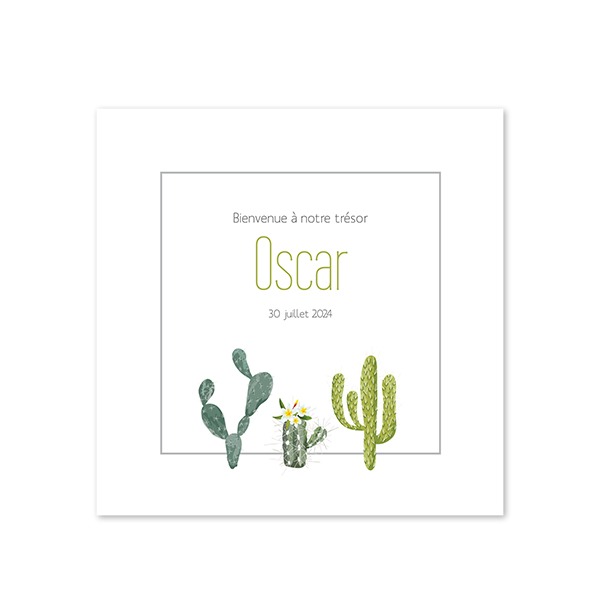 Faire-part carré (14,3 cm x 14,3 cm)