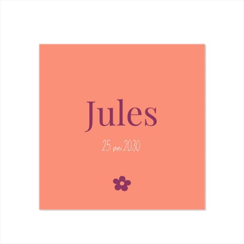 Geboortekaart Vierkant (14,3 cm x 14,3 cm)