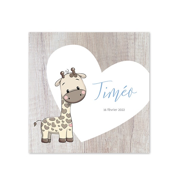 Faire-part carré (14,3 cm x 14,3 cm)