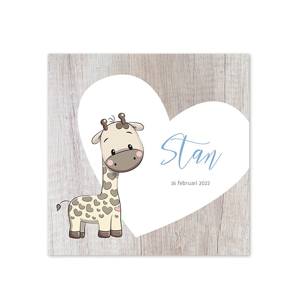 Geboortekaart Vierkant (14,3 cm x 14,3 cm) Geboortekaart Vierkant (14,3 cm x 14,3 cm)