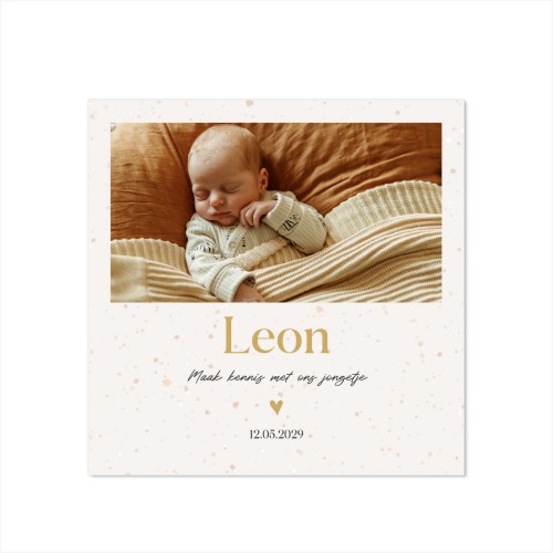 Neutral Terrazzo Heart Birth