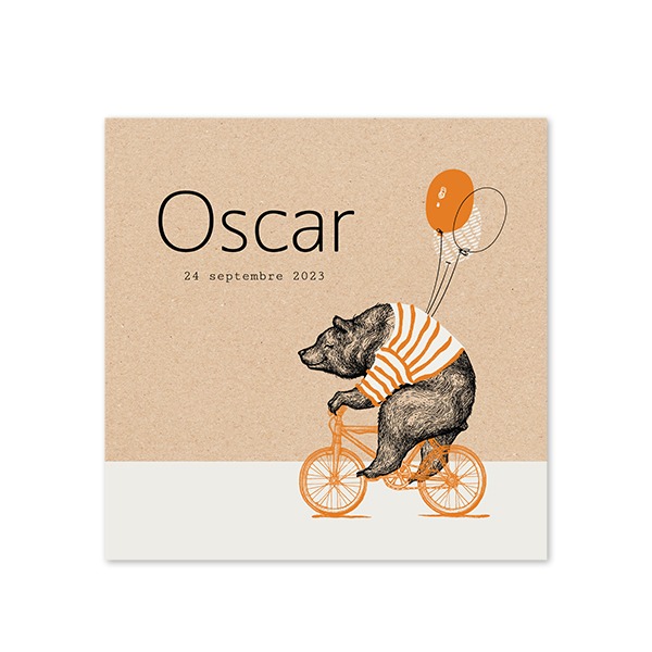 Faire-part carré (14,3 cm x 14,3 cm)