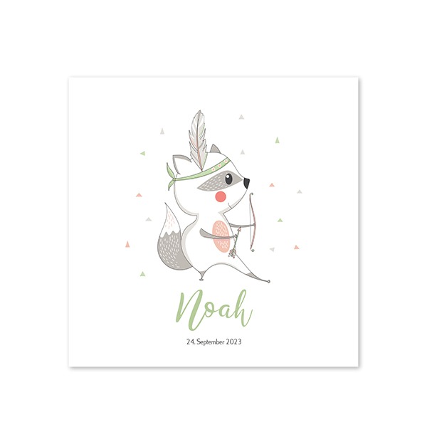 Geburtskarte Quadratisch (14,3 cm x 14,3 cm)