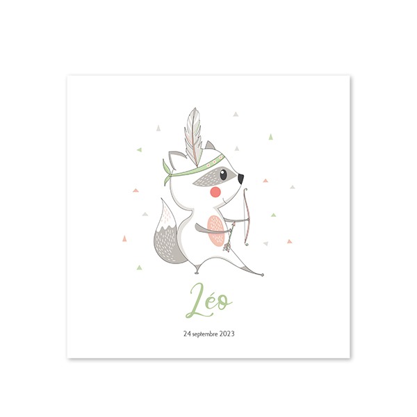 Faire-part carré (14,3 cm x 14,3 cm)