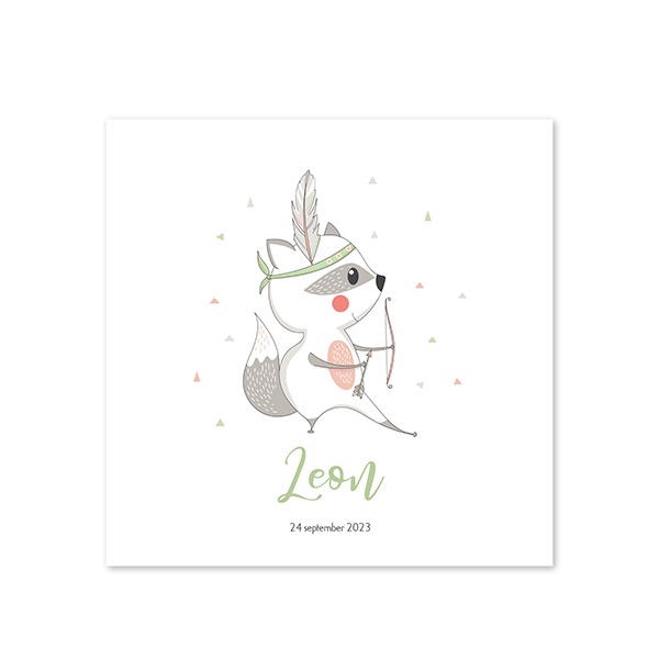 Geboortekaart Vierkant (14,3 cm x 14,3 cm)