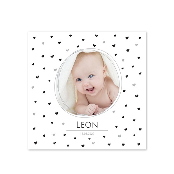 Geburtskarte Quadratisch (14,3 cm x 14,3 cm)