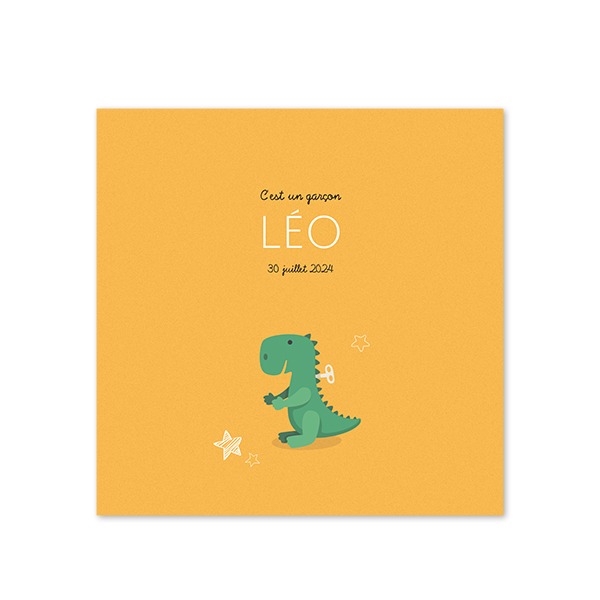 Faire-part carré (14,3 cm x 14,3 cm)